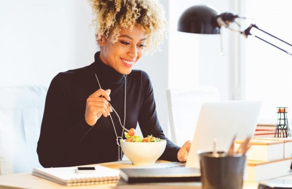 Repas healthy au bureau