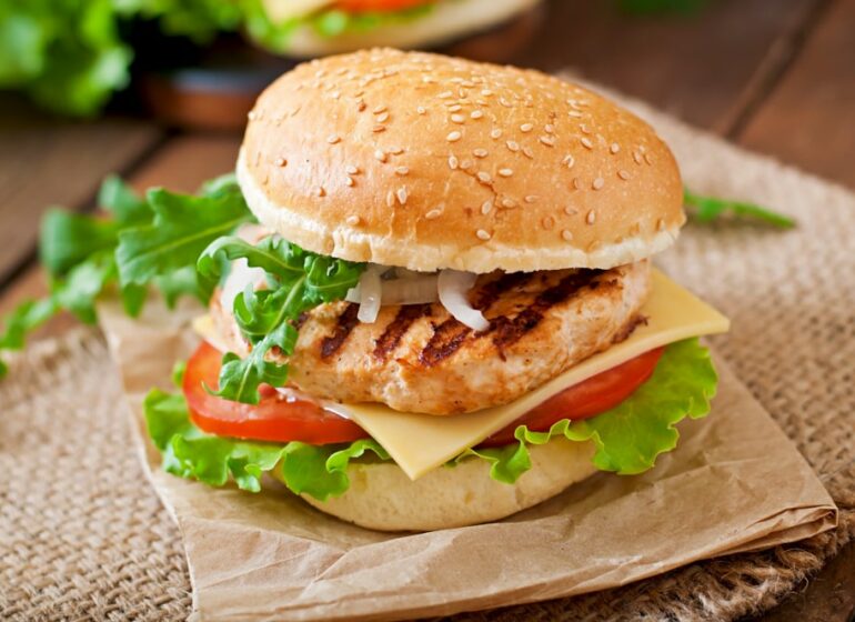 burger au poulet healthy