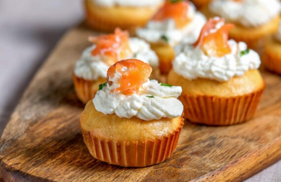 cakes au saumon et à la ciboulette