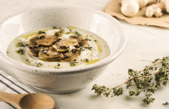 velouté de champignons et parmesan